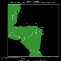 Trajectoire suivie par la tempête tropicale 16